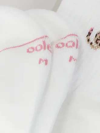 OOLEY | Chaussettes ICON Leo Rose Rosa | weiss